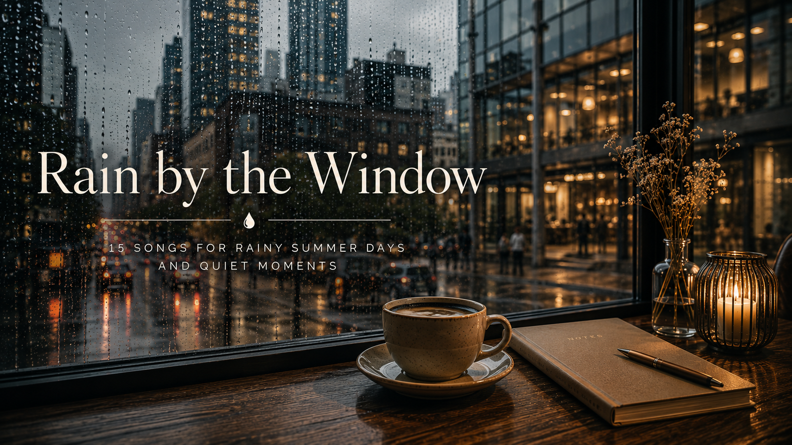 창밖의 비가 하루의 속도를 늦출 때 — Rain by the Window